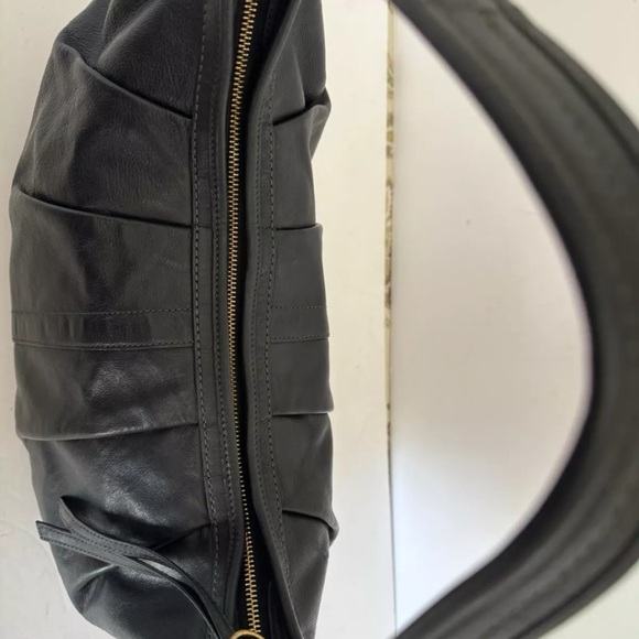 Coach Black Pleated Leather Ergo Hobo Bag - Picture 6 of 8